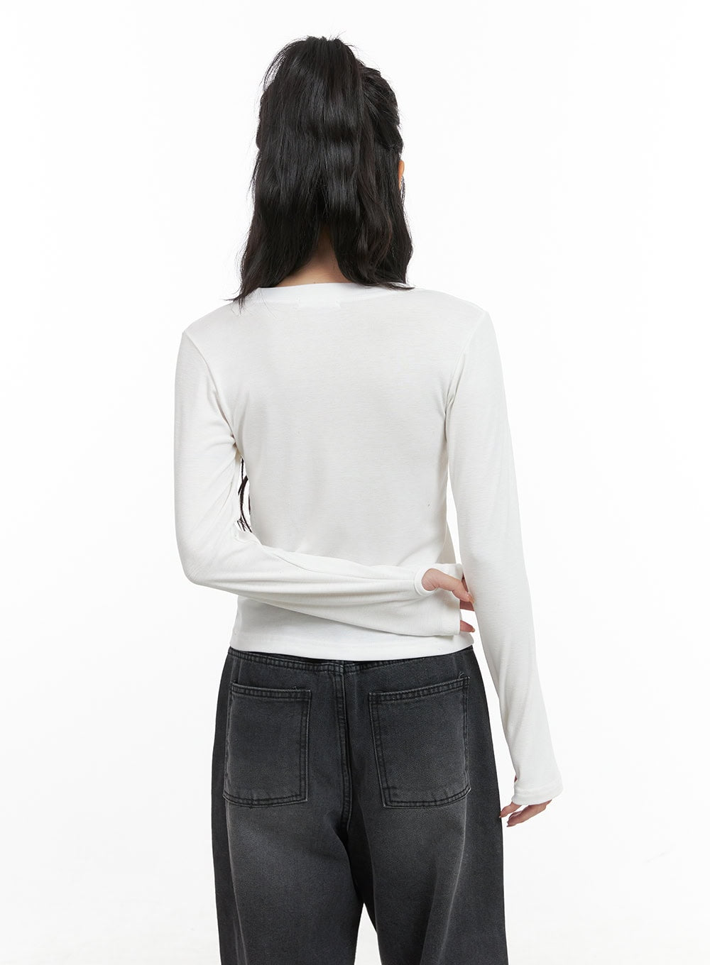 Acubi Graphic Print Long Sleeve Top CG421