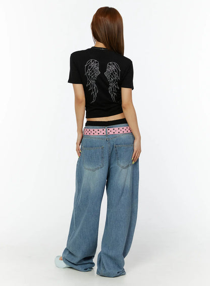 Aela Summer Wide Leg Jeans CY521