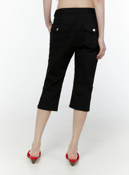 Basic Slim Fit Capri Pants CU508