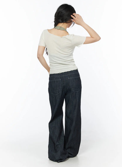 Aomi Wide Leg Jeans CY522