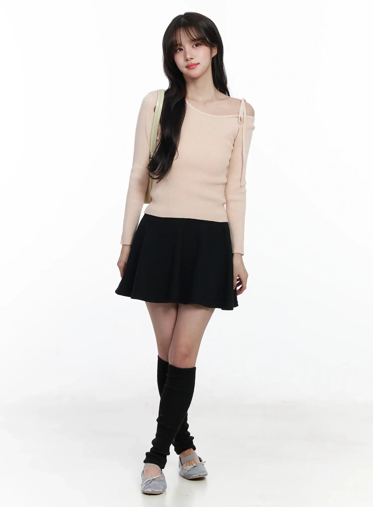 A-Line Fleece-Lined Mini Skirt IJ529
