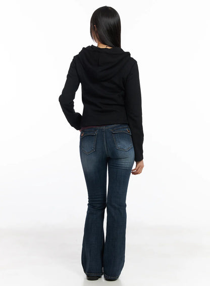 Alayah Vintage Wash Flared Jeans CF506