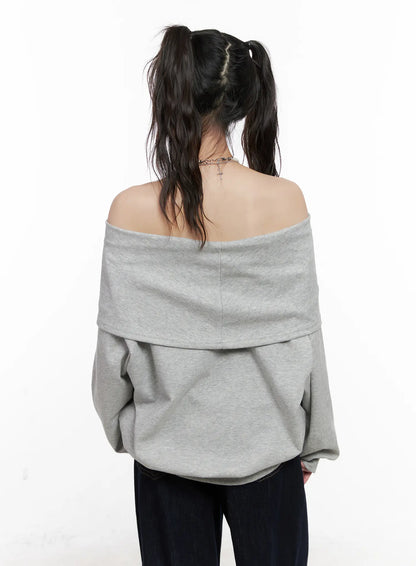 Casual Oversized Off-Shoulder Sweatshirt CN510