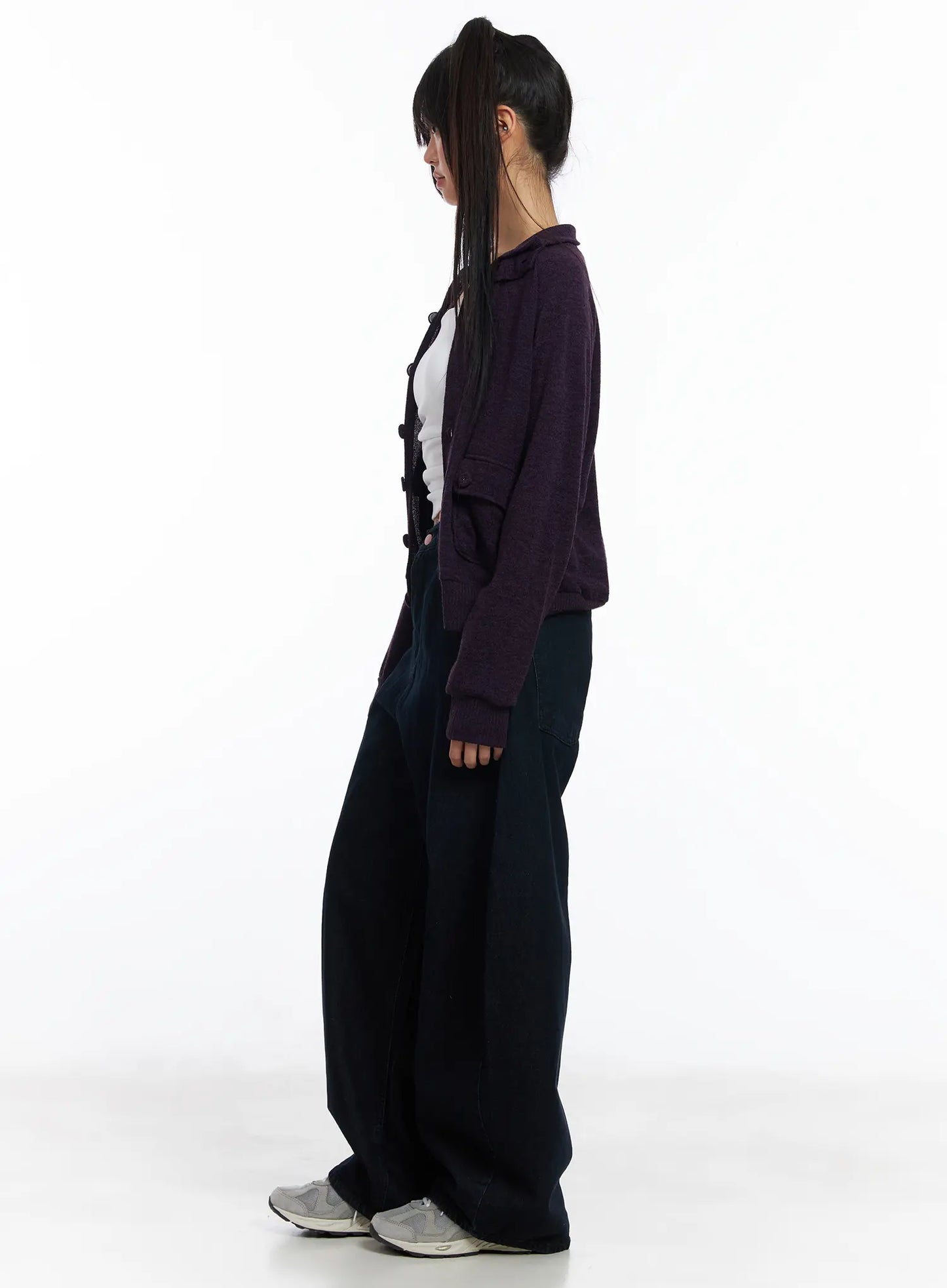 Button-Up Knit Cardigan Jacket CF504