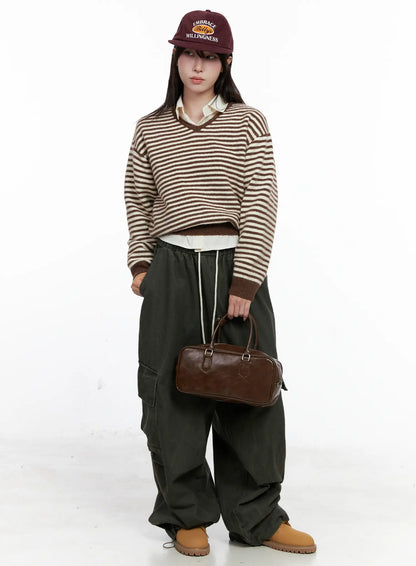 Button-Up Long Sleeve Crop Top CO520