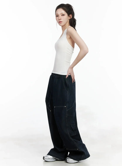 Ashlyn Carpenter Wide-Leg Jeans IJ528
