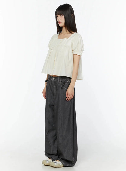 Casual Baggy Stripe Pants IU518