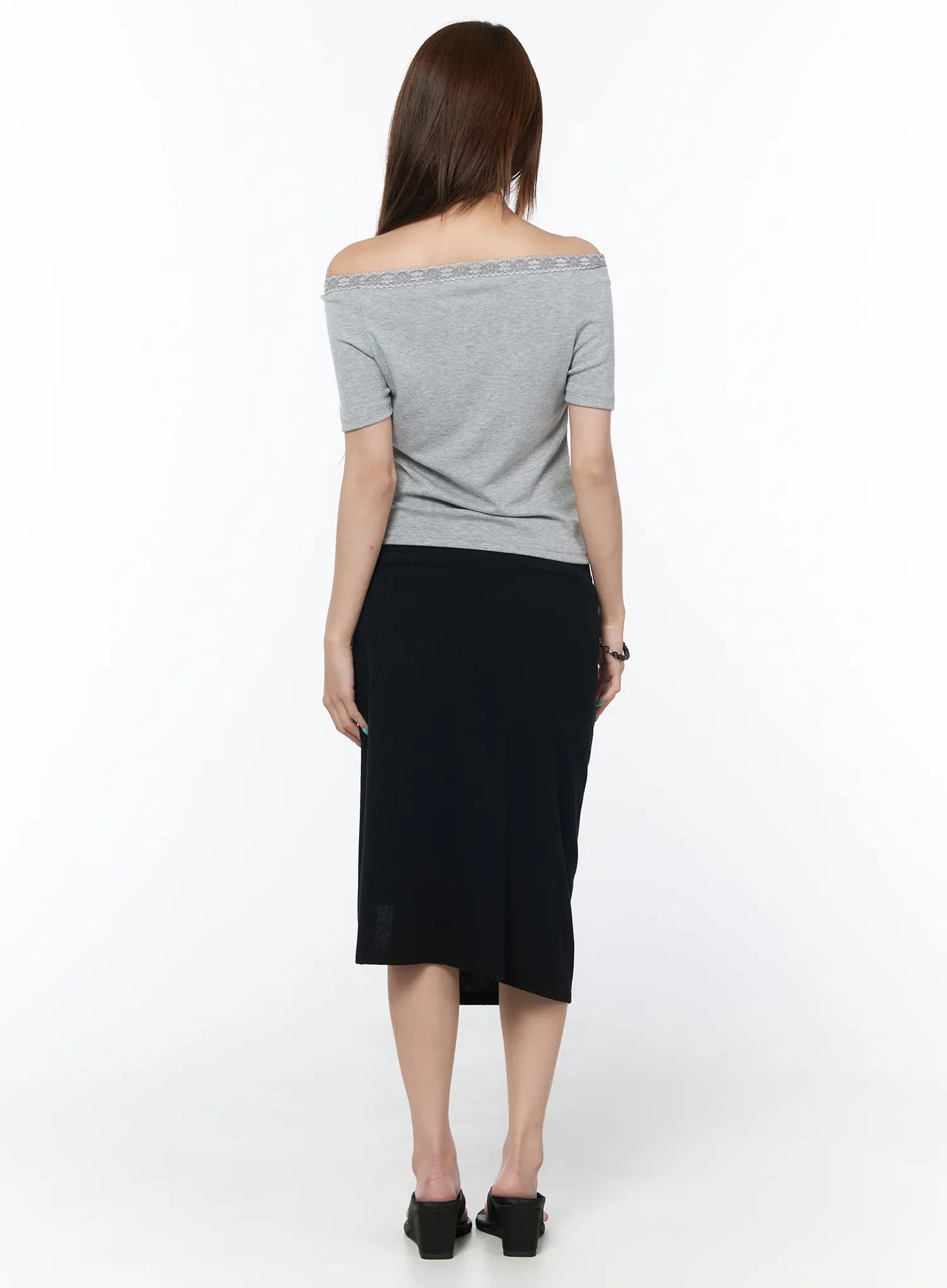 Asymmetrical Midi Skirt CY529