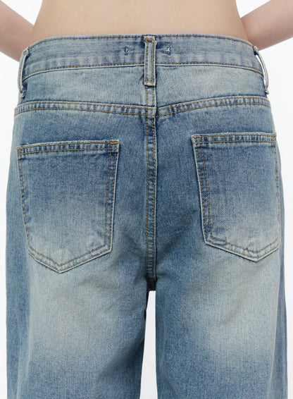 Anouk Vintage Wash Ripped Straight Jeans CU505