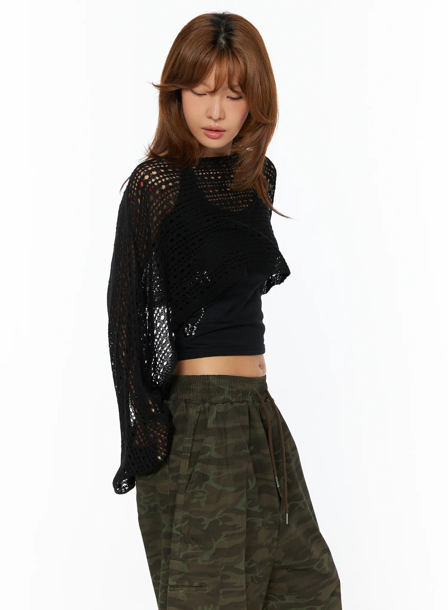Boatneck Knit Long Sleeve Top CU517