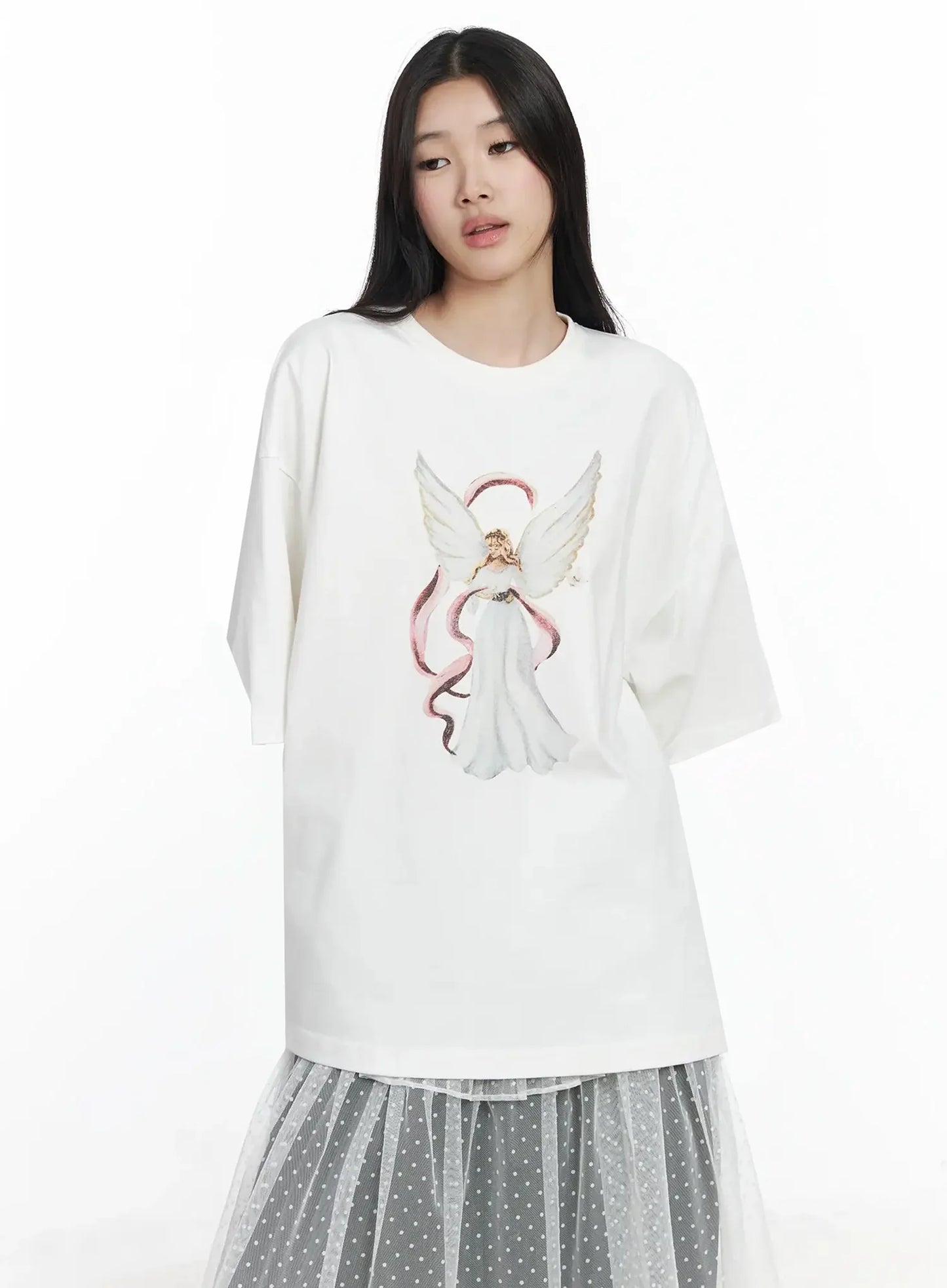 Angel Graphic Oversized T-Shirt IM506