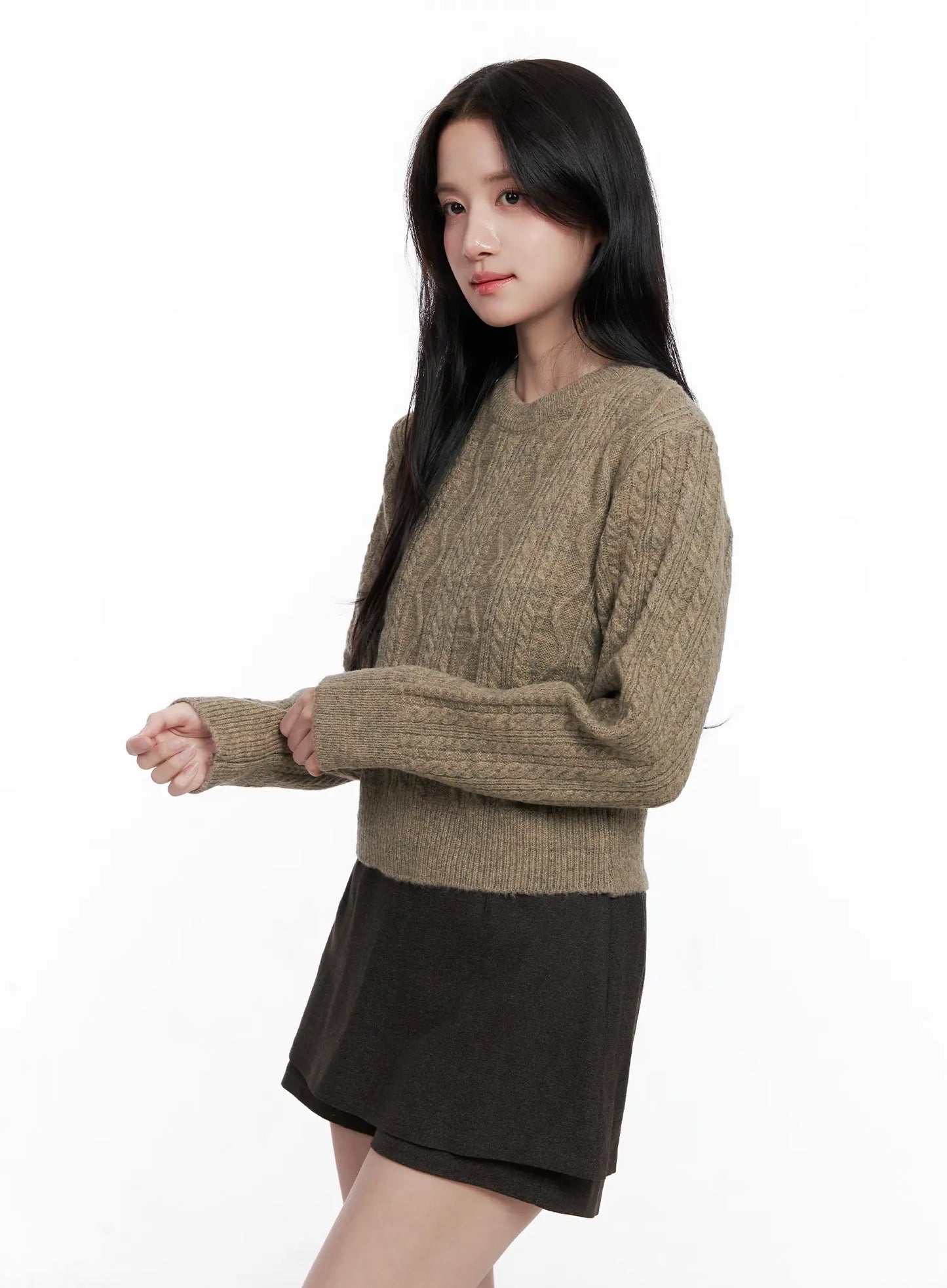 Cable Knit Crop Knit Top CO524