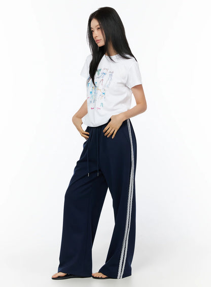 Bow Print Graphic Tee IU516