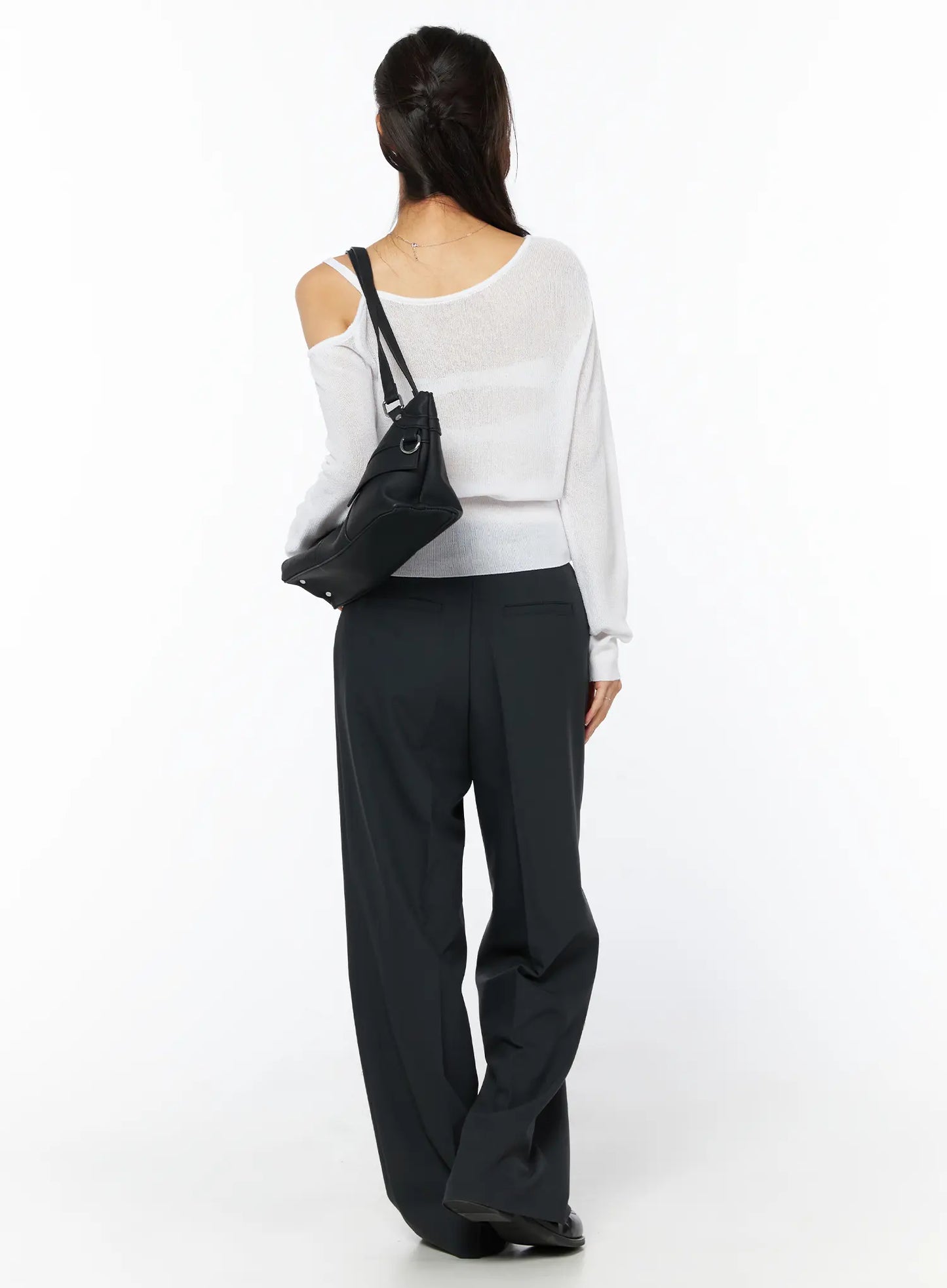 Basic Pintuck Wide Slacks CU522