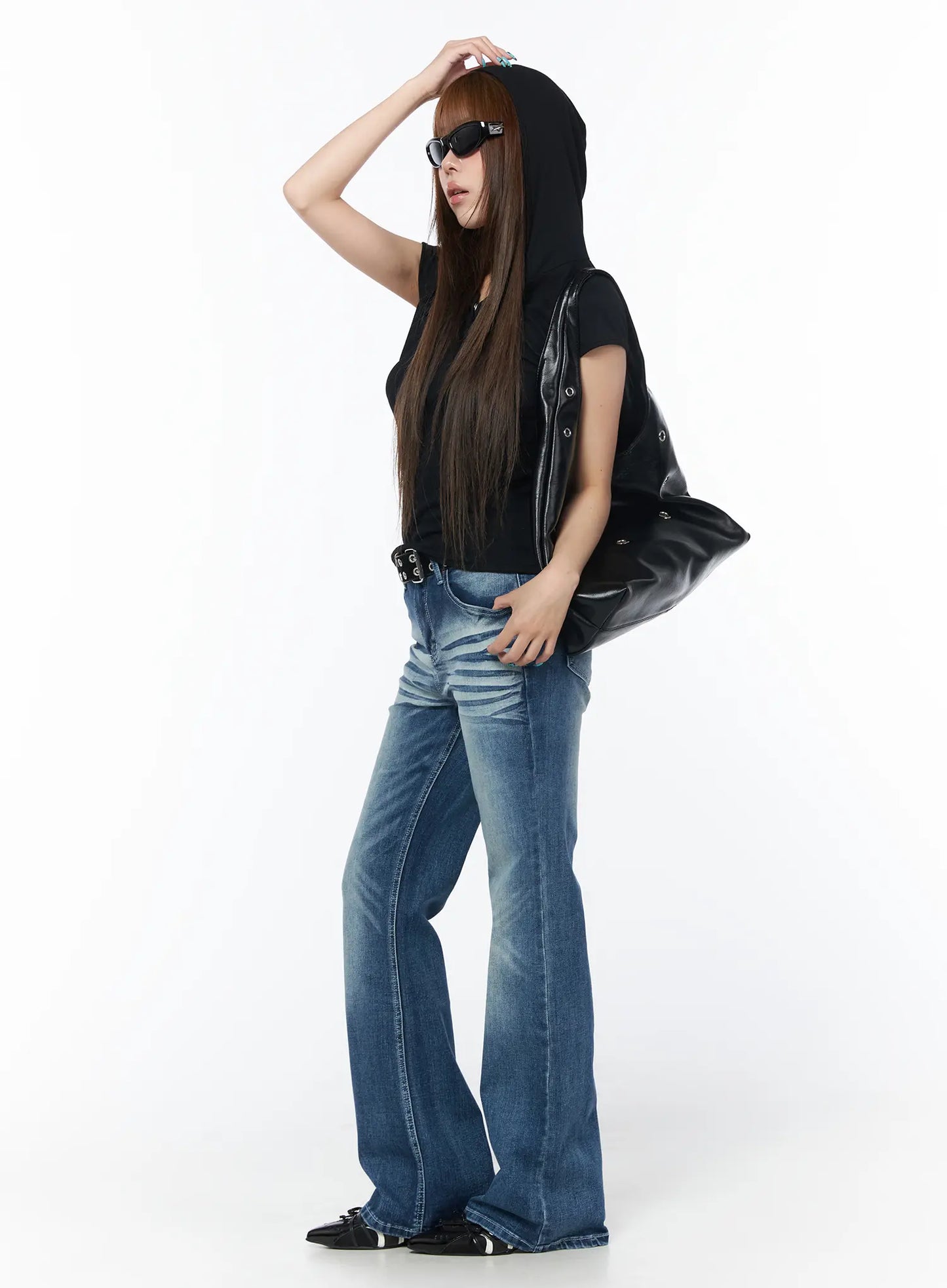 Casual Snap-Button Hooded Tee CY529
