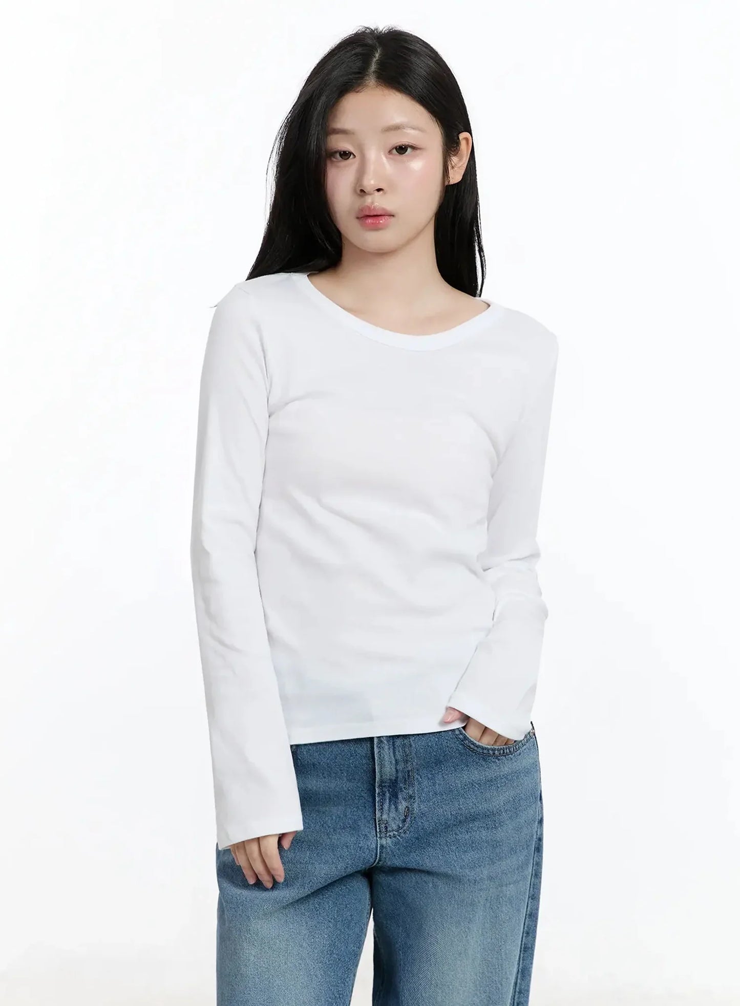 Classic Round Neck Long Sleeve Top IM519