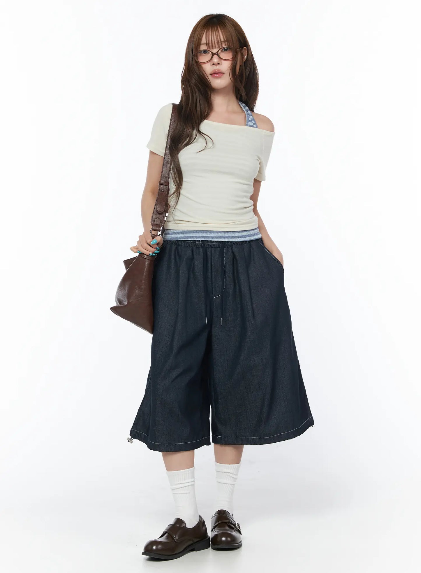 Basic Off-Shoulder Short Sleeve Tee CY529