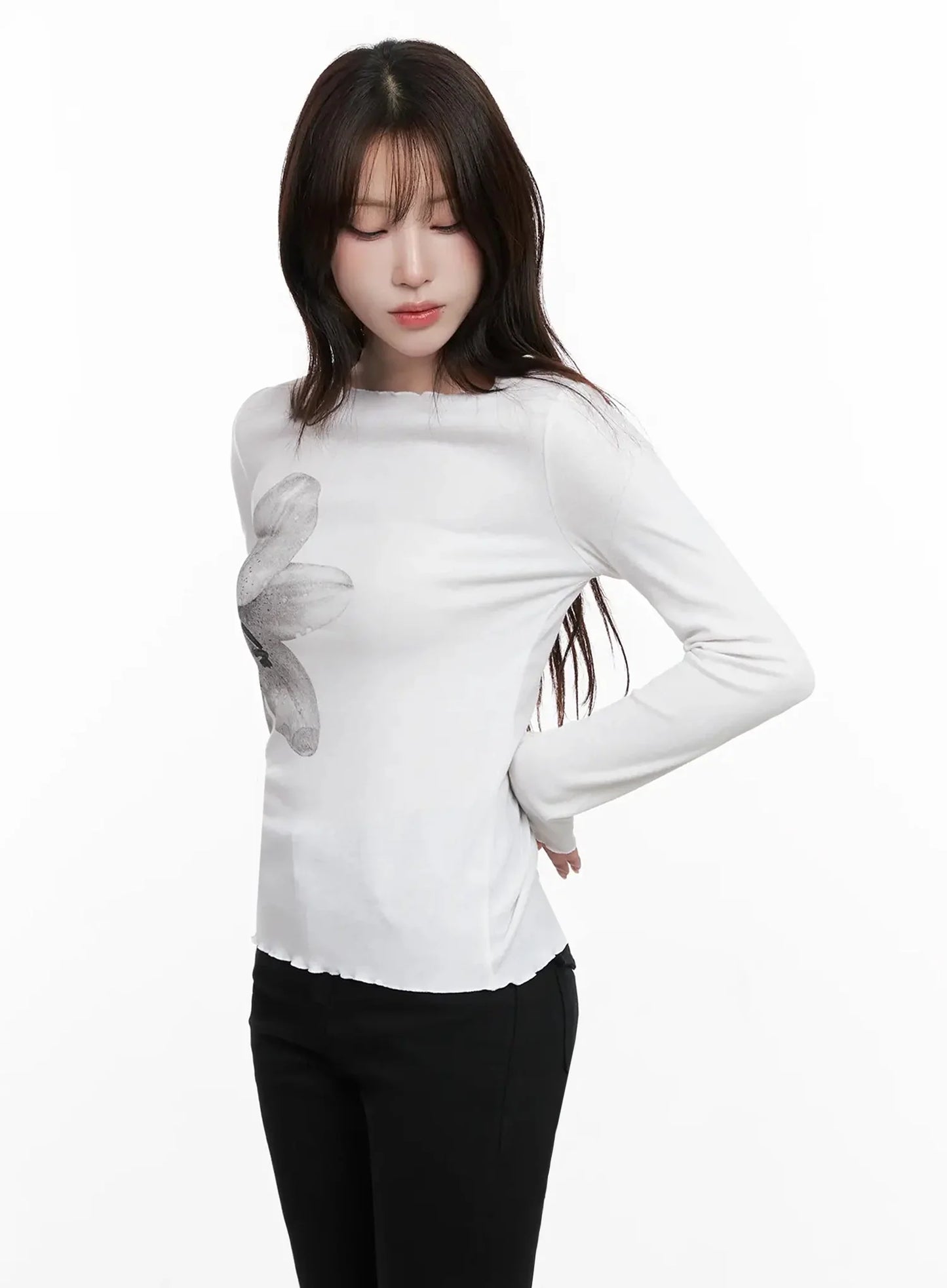 Chic Botanical Print Shirt IN514