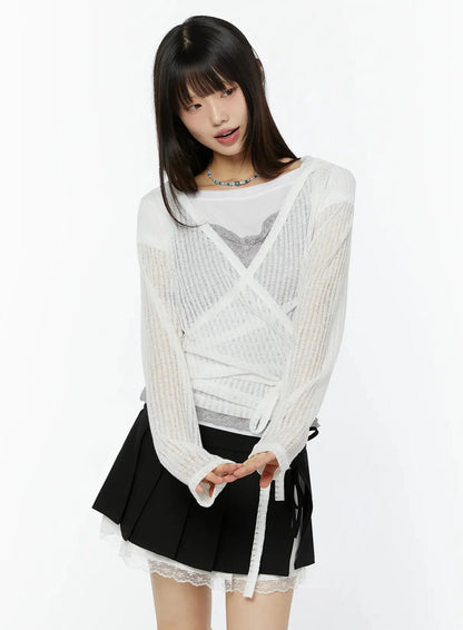 Chic Lace Wrap Hoodie Cardigan IU518