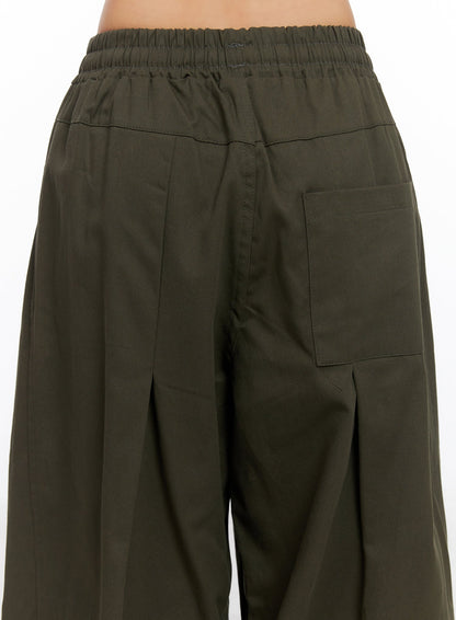 Balloon Wide Leg Cotton Pants CO515