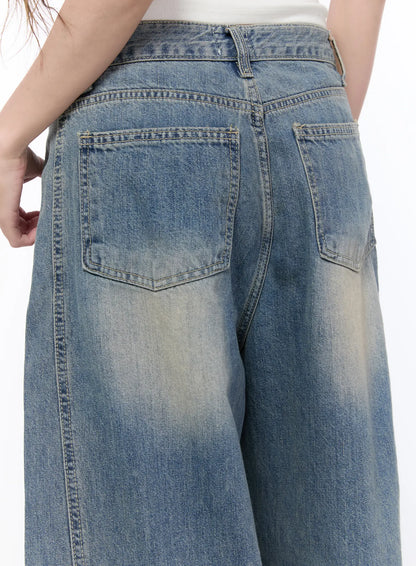 Amoura Wide Leg Washed Jeans CA521