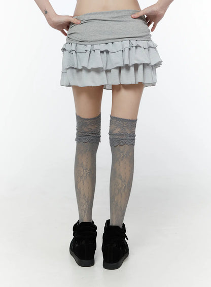 Chic Tiered Ruffle Mini Skirt CU508