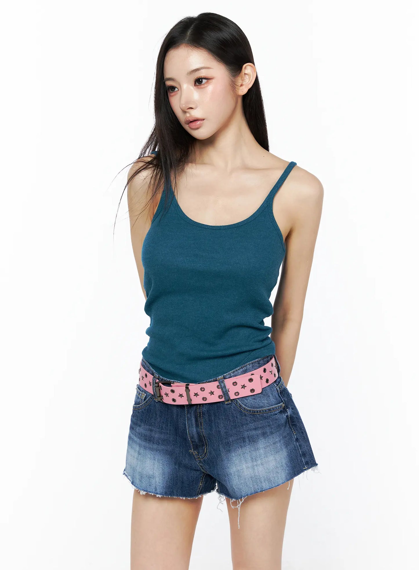 Basic Ribbed Sleeveless Top CU511