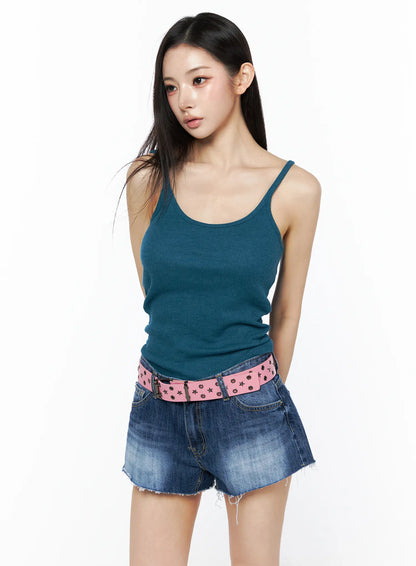 Basic Ribbed Sleeveless Top CU511