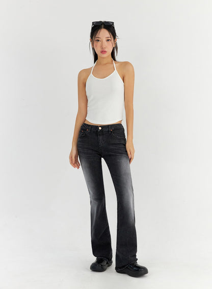 Bootcut Washed Jeans CO325