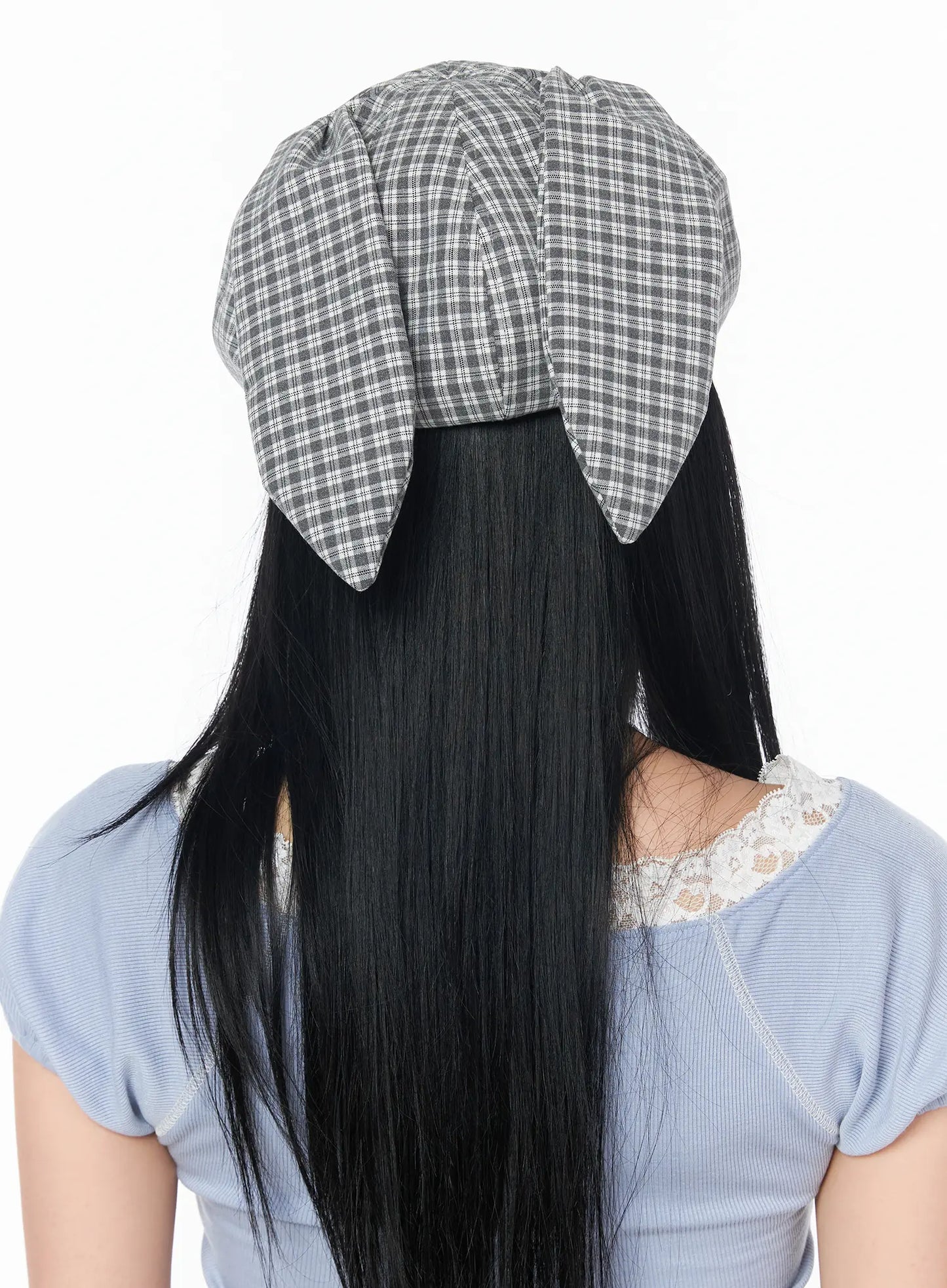 Checkered Rabbit Ear Hat CY513