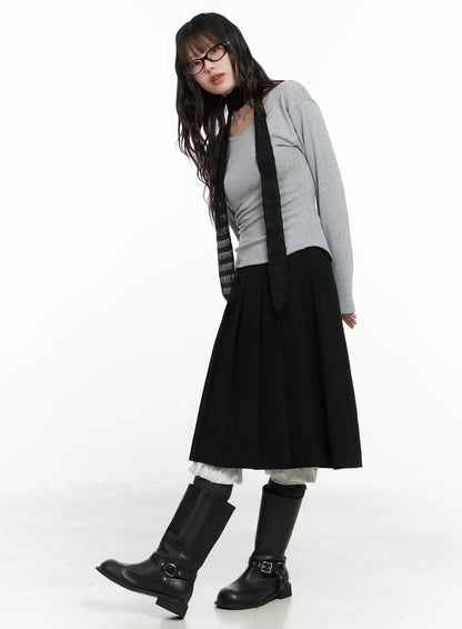 Basic Fleece-Lined Long Sleeve Tee CN511