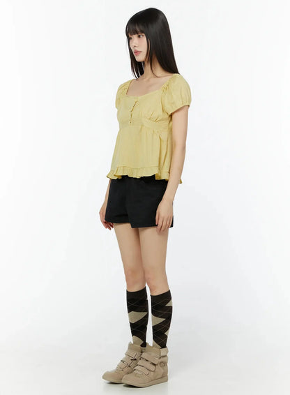 Black Cargo Pocket Shorts IU518