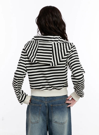 Cat Ear Striped Hoodie CO501