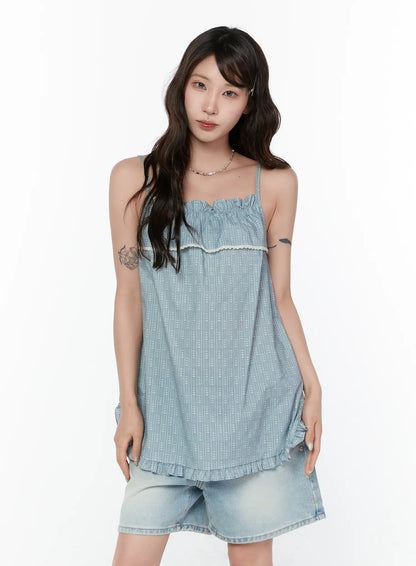 Bohemian Ruffle Sleeveless Top CY515