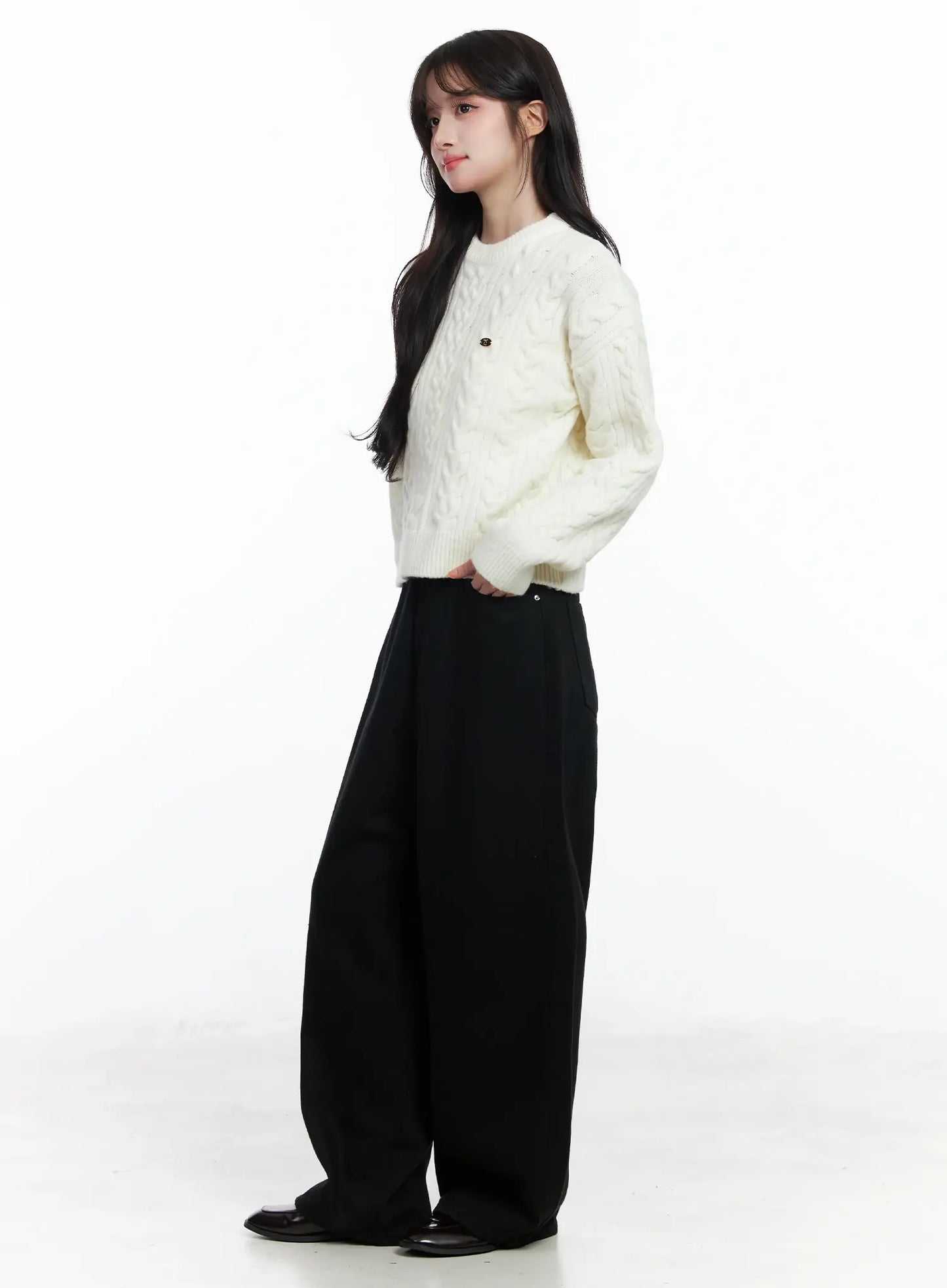 Basic Wide Leg Pants IJ529