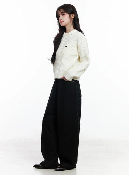 Basic Wide Leg Pants IJ529