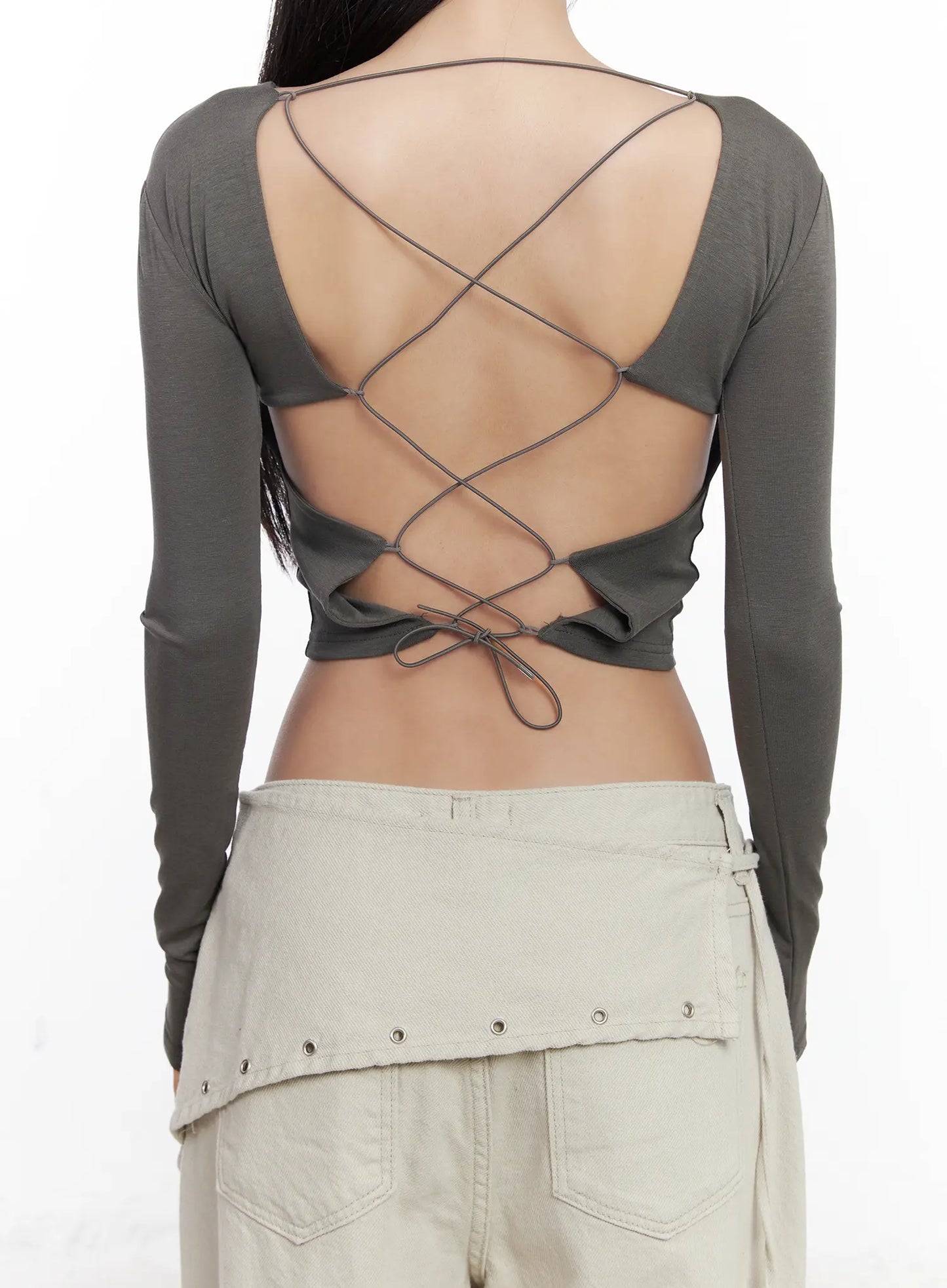 Backless Corset Crop Top CJ530