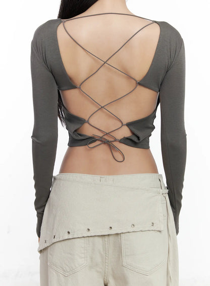Backless Corset Crop Top CJ530