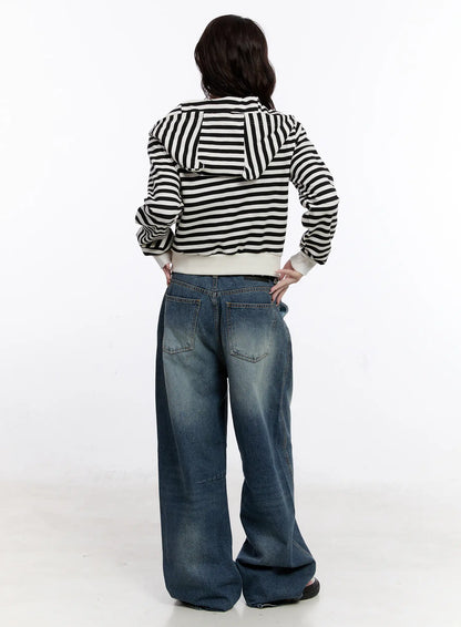 Cat Ear Striped Hoodie CO501