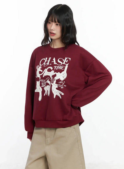 Chase Time Graphic Sweatshirt F516
