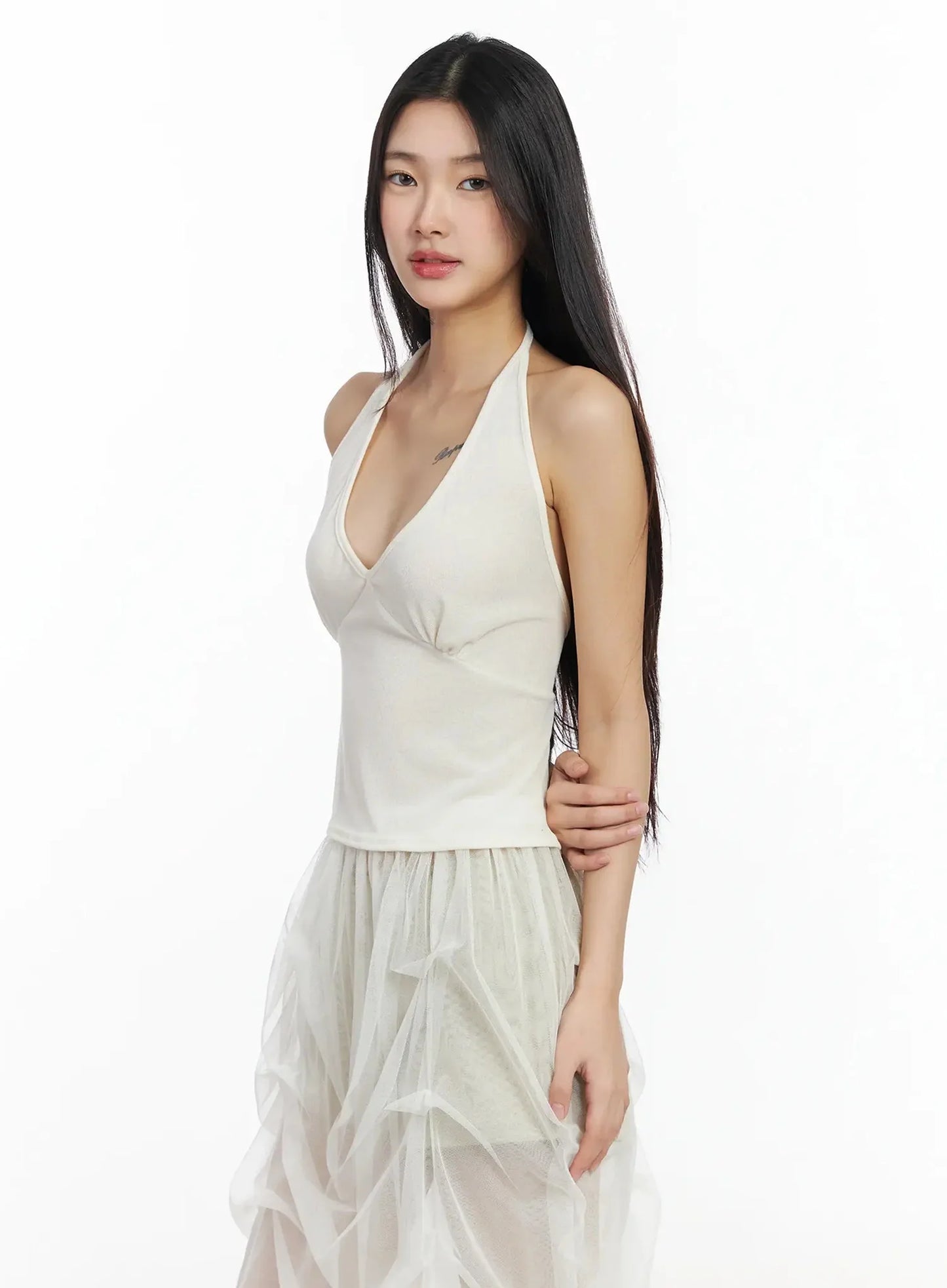 Chic Mesh Halter Neck Top IM530