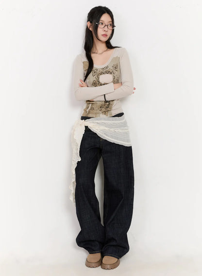 Aleia Dark Washed Jeans CA506