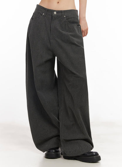 Classic Cotton Wide-Leg Pants IY529