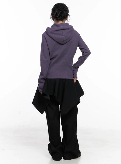Asymmetric Layered Skirt Pants CN514