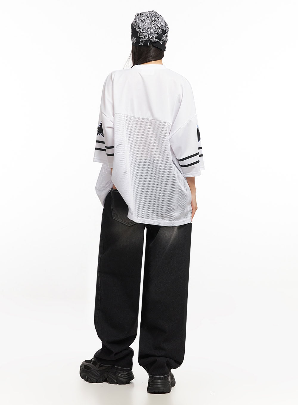 Alexis Stitched Wide-Leg Jeans IA504