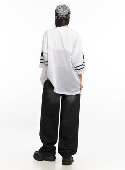 Alexis Stitched Wide-Leg Jeans IA504