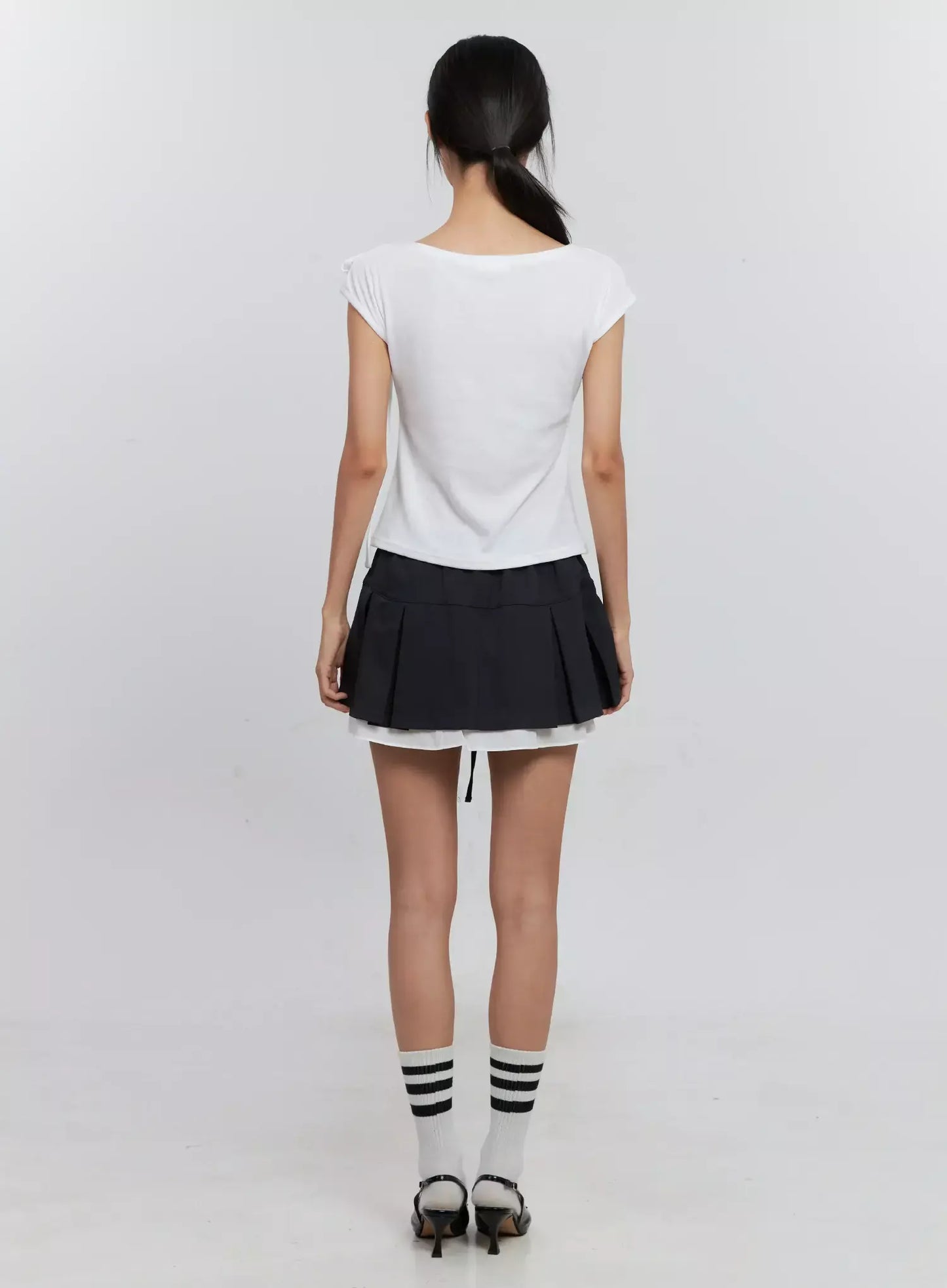 Cap Sleeve Bow Tie Top IS516