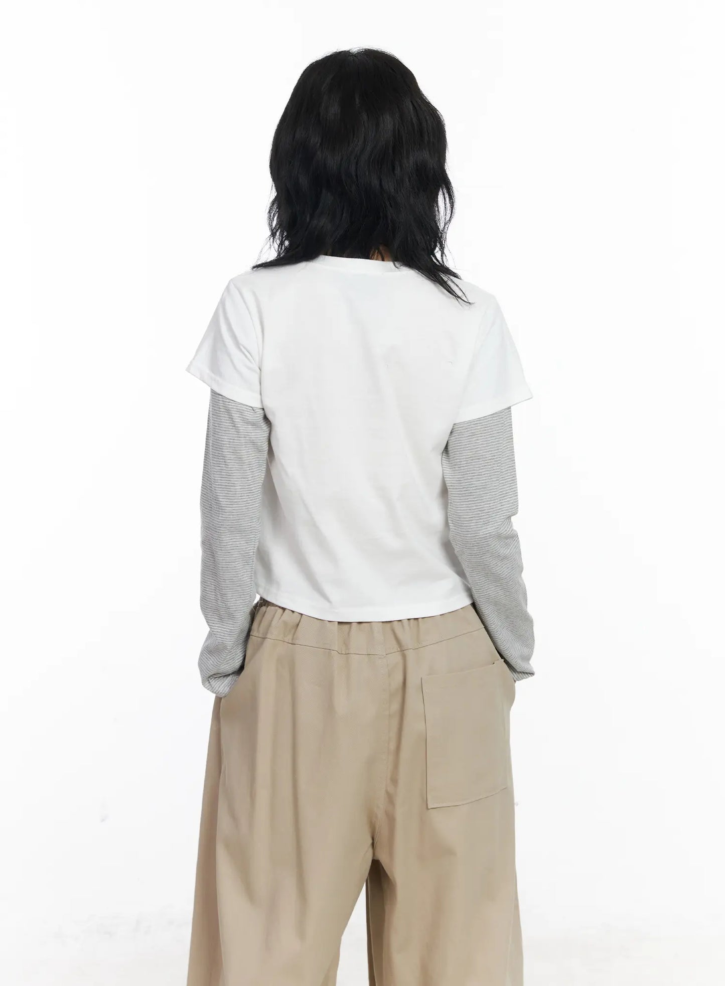 23 Graphic Layered Long Sleeve Top CJ523