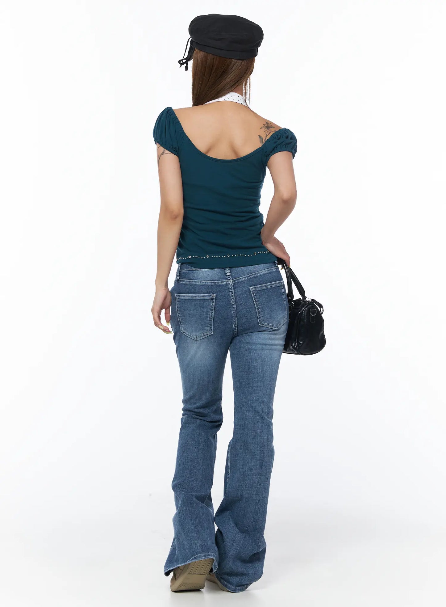 Alva Hip-Pad Low Rise Bootcut Jeans CU501