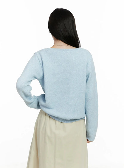 Asymmetrical Button Long Cardigan F502